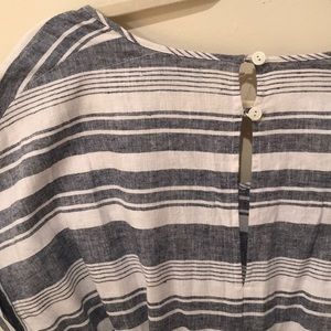 Madewell Blue + White Striped Romper